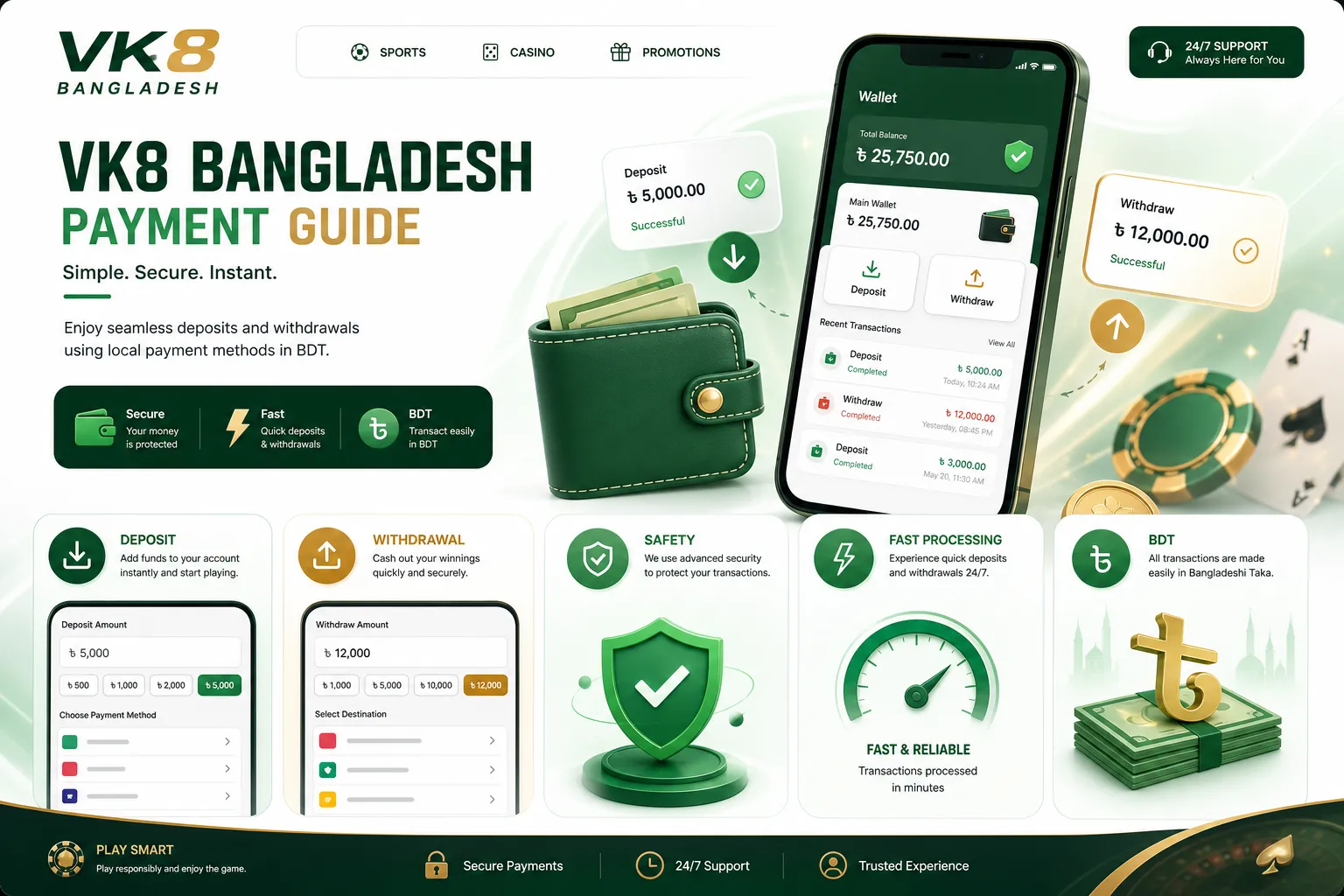 VK8 Bangladesh payment guide visual